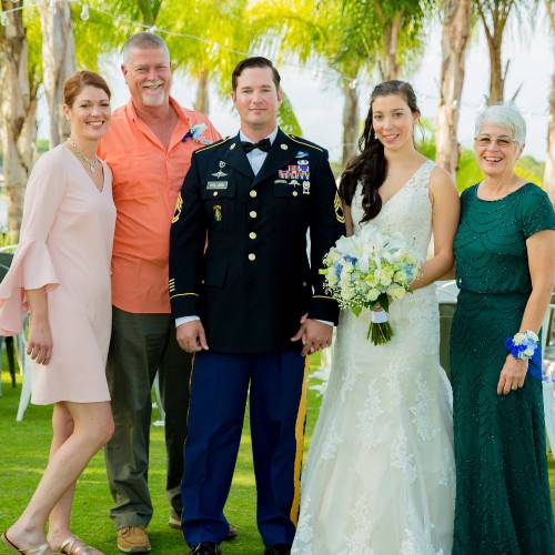 military outdoor wedding